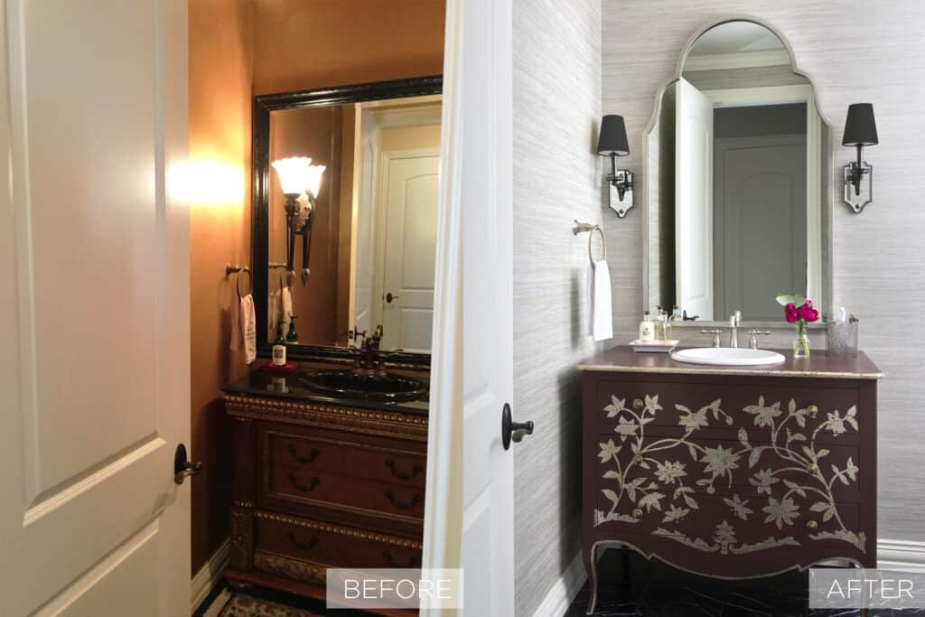 Before and After Bathroom Why You Shouldn't DIY Home Decorating and Design Projects Duet Design Group Denver Colorado